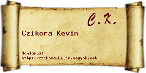 Czikora Kevin névjegykártya
